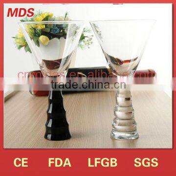 Exquisite elegant long stem martini glass vase