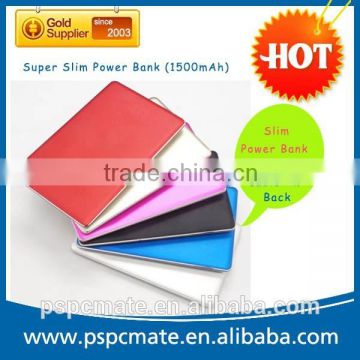 New modle slim metal power bank with li-polymer battery for mobile phone with oem logo /Slim card power bank