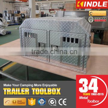 Outdoor Camping Heavy Duty T-handle Locking Double Doors Pet Dog Cage Wiht Air Vents