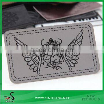 Sinicline Embossed Leather Tags Labels for Luggage
