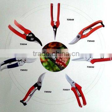 8" Carbon Steel and Anvil Pruning Garden Shears with Plastic Handle Garden Scissors