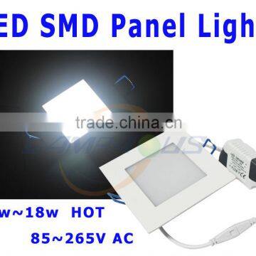 high quality products high lumen 3w 6w 12w 18w square/round led panel light ceiling board