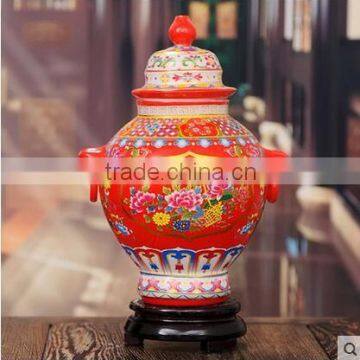 Jingdezhen factory famille rose porcelain chinese ginger jar for pickle