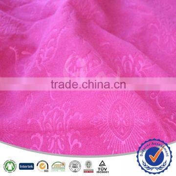 3D Flower Embossing Polyester Viscose Blend Double Brushed Embossing Fabric