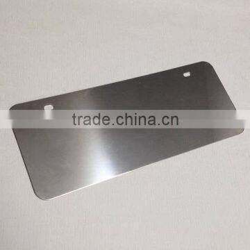 Hot Sale Car License Plate American Standard Nature Color Stainless Steel Embossed Blank License Plate ,Metal Car Number Plate photo-5