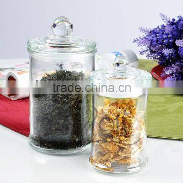 Decorative glass jars and lids