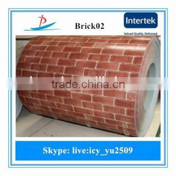 2015 new pre-painted brick grain ppgi steel coils/color coated steel coils/brick grain ppgi