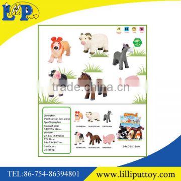 9 inches soft cartoon farm animal toy for children