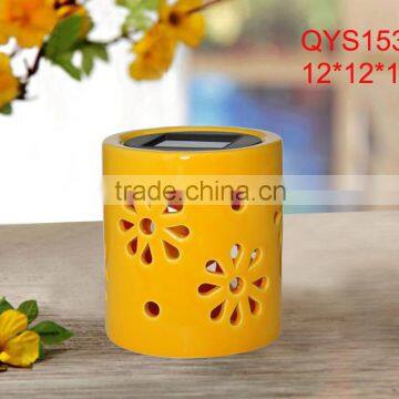 Resin Outdoor Solar LED Candle Jar