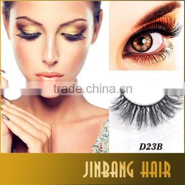 Wholesale Natural 3D 100% Real Mink False Eye Lashes/ Mink Individual Fake Eyelashes Extensions For Makeup 2016 D23B