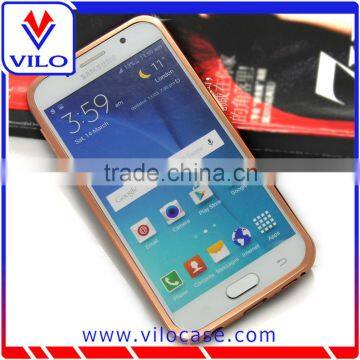 Ultra Thin Aluminum Matte Bumper Case With Mirror Acylic Back Plate for Samsung S6 photo-4