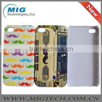 Popular beard and lips style colorful PC case for iphone 4, phone case