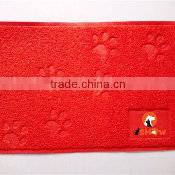 Customize logo printing paw shape Fresh Kitty Litter Trapper Mat