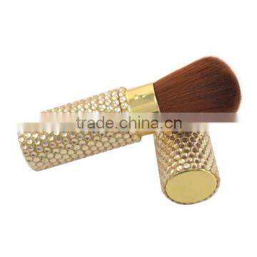 Crystal Retractable Makeup Blush Brush With Diamouds
