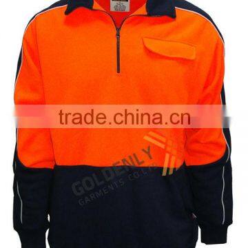 High visibility men's safety sweater