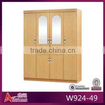 4 doors mdf wardrobe bedroom furniture wardrobe with mirror