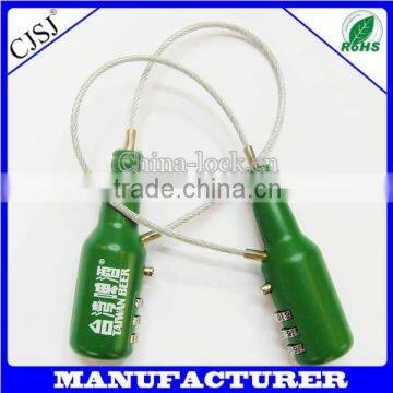 Factory Direct New Products Bottle Shape Combination Cable Locks