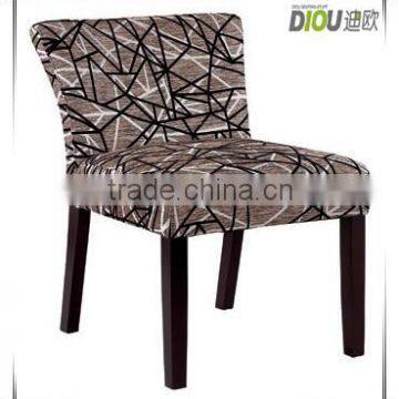 velvet fabric morden wood frame dining chair - 2014 new model (DO-6205)