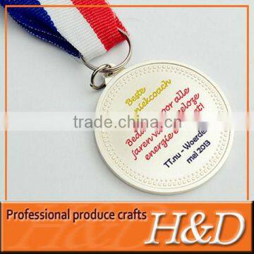 silver metal sport gift custom metal medal