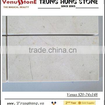 74*148 Crema Marfil Polished Marble Mosaic Tiles photo-2