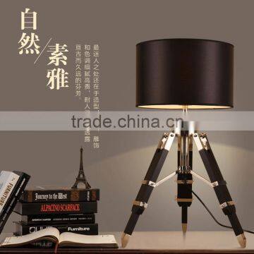 Hotel searchlight paper lamp shades for table lamps modern tripod wooden table lamp T2011C NEW