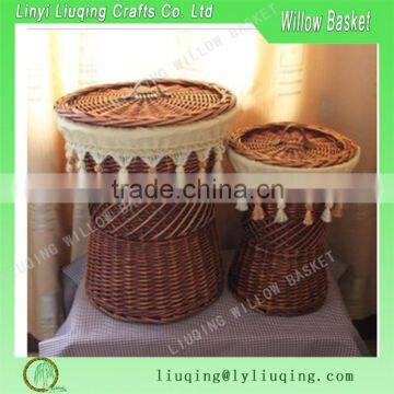 European style Willow Laundry Basket