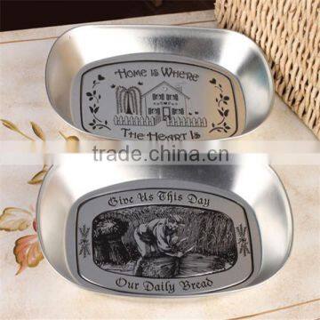 new design and large metal tin food serving tray