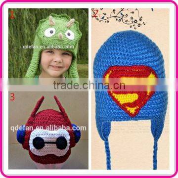 crochet children cartoon beanie hats winter cotton children hats knitting patterns