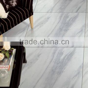 white micro crystal floor tile, luxury glass porcelain marble look tiles glazed grey vein