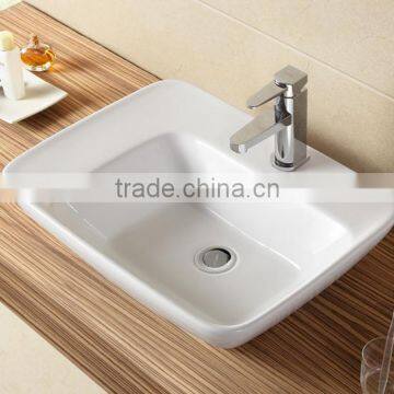 YLW-8120B Bathroom Rectangular Ceramic countertop wash basin