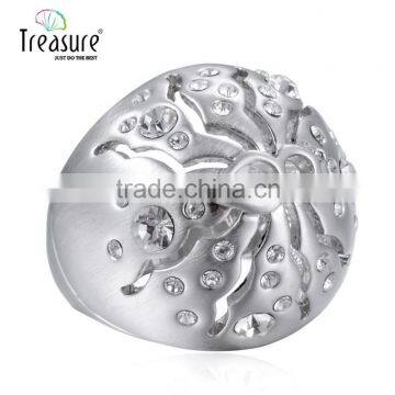 Treasure Factory 2015 New Design Rings Silver Jewelry Hollow Out Spider Shape Set Auger Alloy Ring photo-4