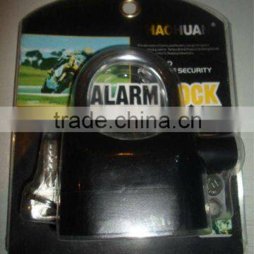 Top security padlock with alarm