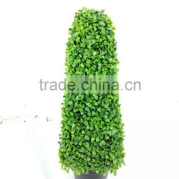 China supplier popular decorative artificial grass tower plastic boxwood topiary plant