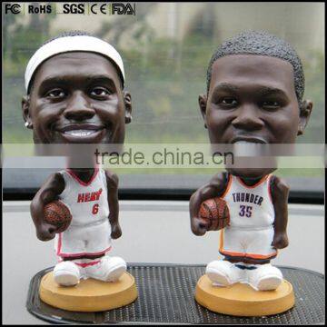 custom plastic pvc basketball player shaking bobble head maker