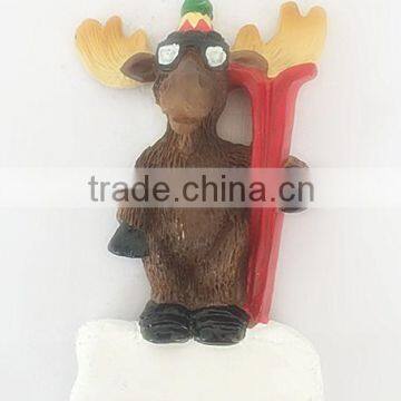 2016 hot sale elk resin custom friudge magnet