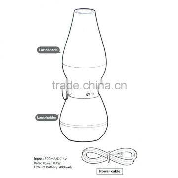 Blowing Control USB Rechargeable Smart Table Kerosene Lamp photo-6