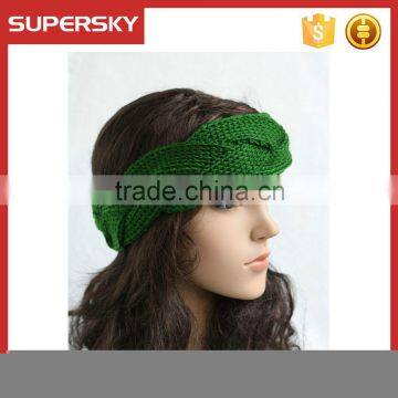 V-145 Bobo twist hand knitted ear warmer head band camouflage headband/knitted headband/yoga headband