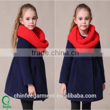 Long Length Winter Woolen Jacket Overcoats For Girls