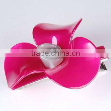 Fashion delicate cellulose acetate camellia hair clips