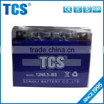 Best quality 12v 6.5a maintenance free 2 wheel motorcycle battery