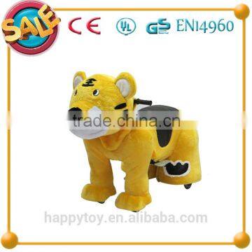 HI CE Interesting Plush Tiger Animal Horse Scooter Motor Toy for Kids photo-2