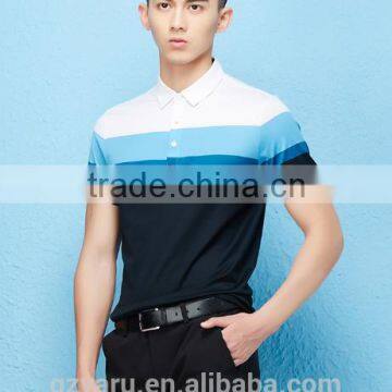 Men's Young Casual Color split joint Cotton POLO T Shirt