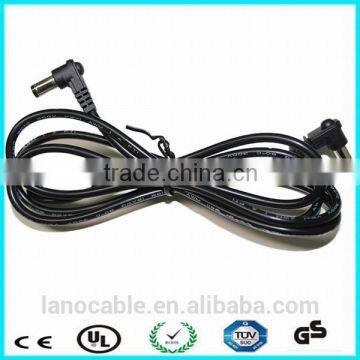 Custom 24awg 90 degree dc male to male cable