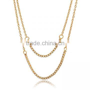 Wholesale high quality gold chain necklace simple design for women