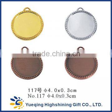 117# Cheap Gold Silver Bronze Sports Factory Directly Sale Metal Medallion Craft Badge Award Blank Medal