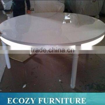 Gloss white painting wood round wedding table                        
                                                Quality Choice