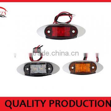 12V/24V 2LED Piranha Truck side marker lamp with chrome cover