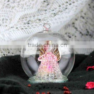 elegant glass ball with angel christmas led light