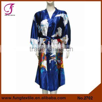 2701 Long Design Beautiful Girl Silk Kimono Robe