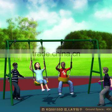 Kaiqi group Sportsplay Modern Metal Swing Set with hot Galvanized Steel Pipe and electrostatic painting